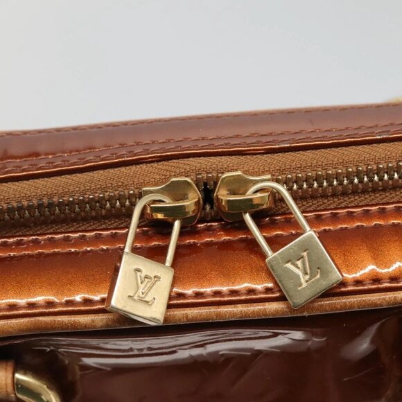 LOUIS VUITTON Monogram Vernis Van Damme Hand Bag Bronze - Picture 9 of 15